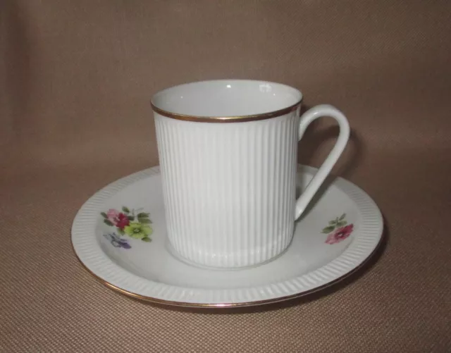 Arzberg Secunda Form 2075 Athena, Kaffeetasse mit UT, Goldrand, Blumendekor