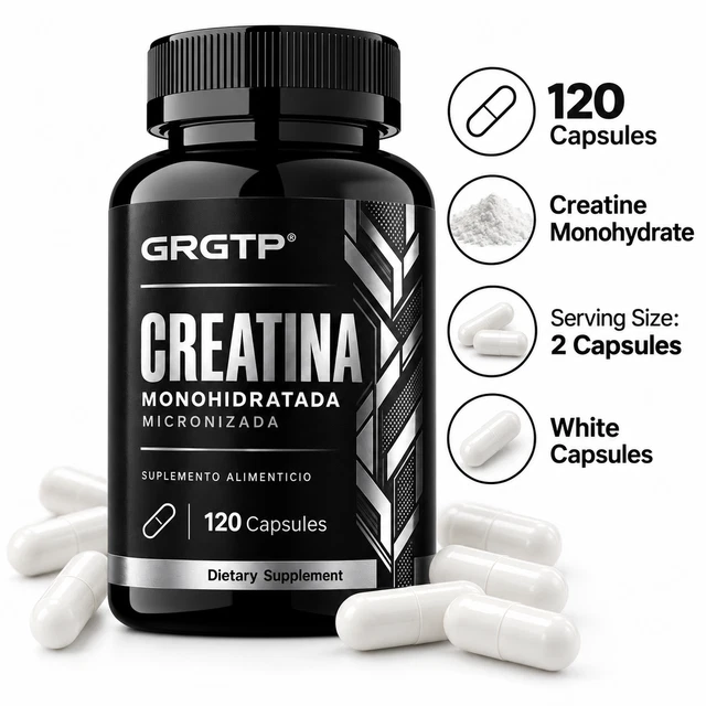 CREATINE MONOHYDRATE CAPSULES 120pcs - Micronized Muscle Power Sports ...