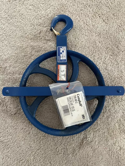 Campbell 3061V Gin Wheel Roofer's Block 12" Pulley Sheave Made in USA
