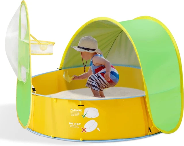 Baby Beach Tent, 50+ UPF Pop up Pool Tent Sun Shelter, Kids Ball Pit Tent Baby P