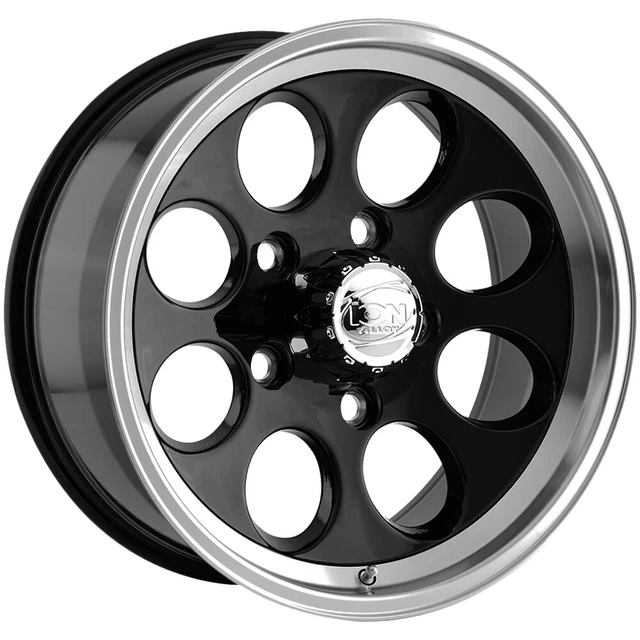 5-Ion 171 16x8 5x4.5" -5mm Gloss Black Wheels Rims 16" Inch