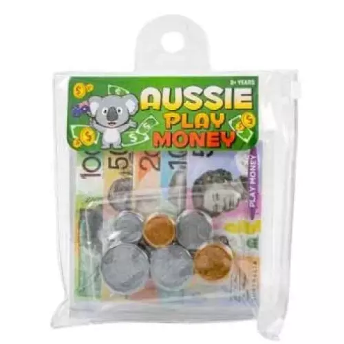1x Australian Play Money Coins & Notes Set Maths Pretend Shopping Gambling Games