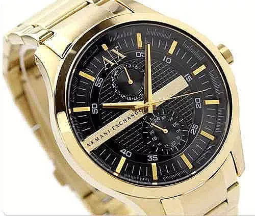 NIB Armani Exchange Multifunction Gold-Tone Stainless Steel Watch AX2122