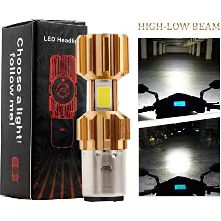 Lampada BA20D Moto Scooter Biluce Led COB H6 18W B35 12V Faro Anteriore 6000K*