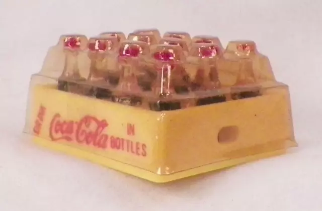 Miniature Coke Bottles Yellow Case for Toy Delivery Truck Dollhouse Vintage #20 2