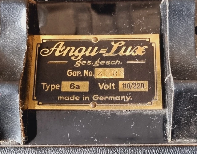 Altes, deutsches ANGU=LUX Hochfrequenz Reizstrom Therapiegerät im Koffer um 1920 4