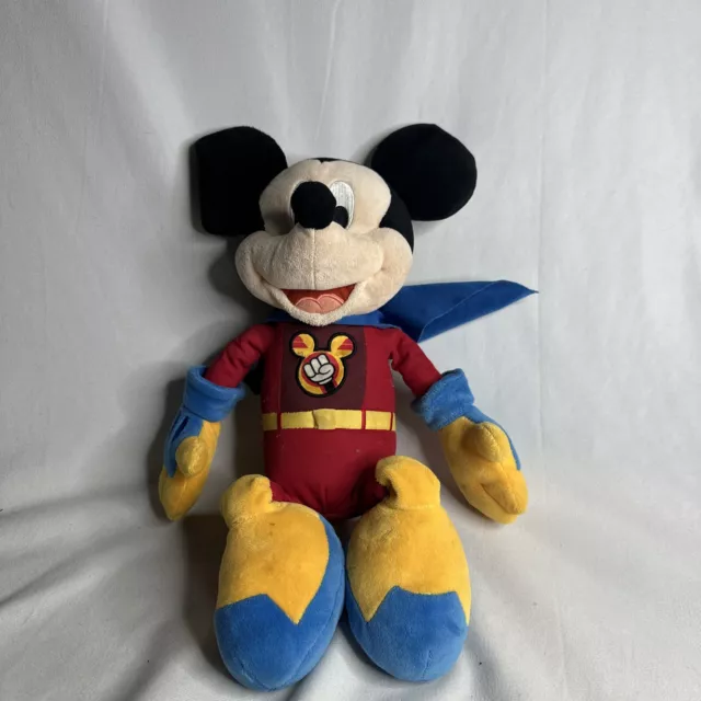 Rare 2009 Hallmark Disney Mickey Mouse Super Mickey Plush Talking Musical Works!