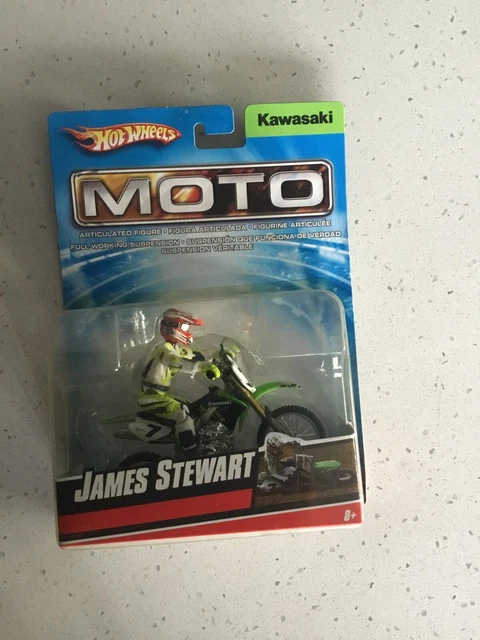 HOT WHEELS MOTO James Stewart Kawasaki #7 Monster Energy Kx450F