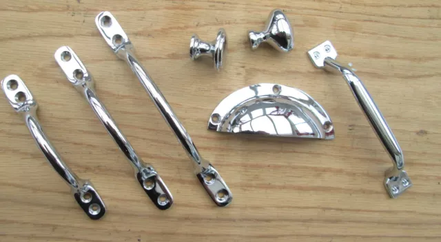 Boutons De Traction De Tiroir Chrome Poli Armoire Armoire Porte Poignées 2
