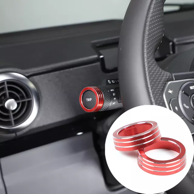 Red Headlight Center Console Switch Knob Trim Ring for Ineos Grenadier 2020-24 3