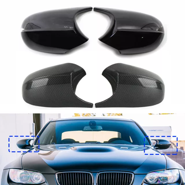 For BMW E90 E91 E93 LCI L&R Passenger Side Mirror Cover Cap Carbon Fiber Style