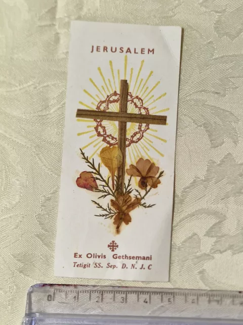 Santino Holy Card Crice Di Jerusalem Ex Olivis Gethsemani SI122 ^