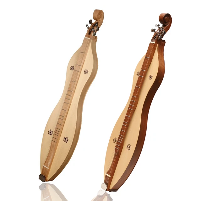 Muzikkon Mountain Dulcimer, 4 Cordes Entrelacs Défiler Rosewood Argent, Lacewood