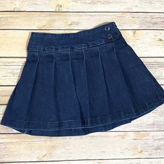 Little Girls Garanimals Denim Skirt Skort 3 T UnderShorts Pleats Comfy Durable d