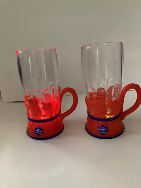 Ringling Brothers Barnum Bailey Circus Flashing Lights Cups-New Vintage