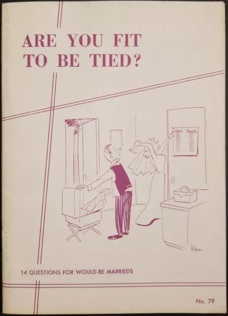 c1970s Fit To Be Tied Marriage Counseling Booklet Catholic Knights of Columbus