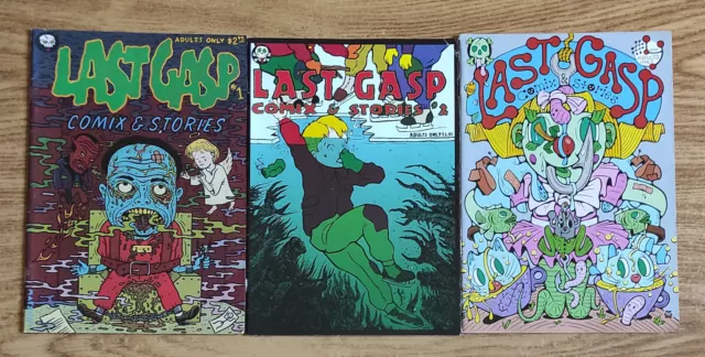 LAST GASP COMIX & STORIES n°1, 2 et 4 - ANDERSSON WEISMAN BLANQUET KUPER KRYTTRE