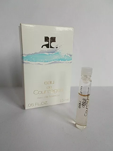 Echantillon tube Eau de COURREGES Eau de Toilette 1.5ml pour collection