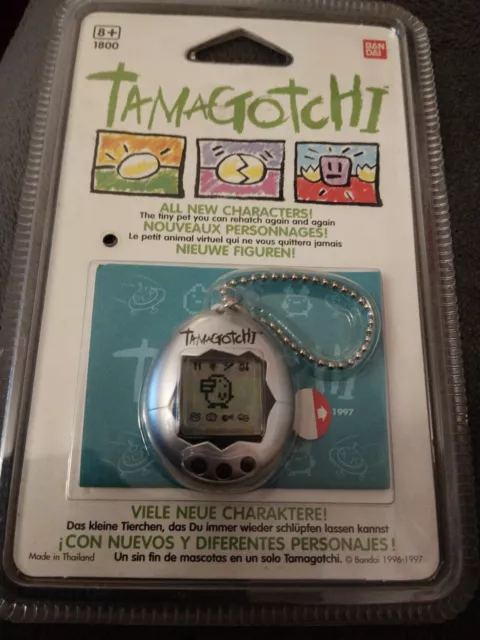 TAMAGOTCHI Bandai 1996-1997 Weiß-Blau,NRFB, 1800, SELTEN!!!,virtuelles Haustier