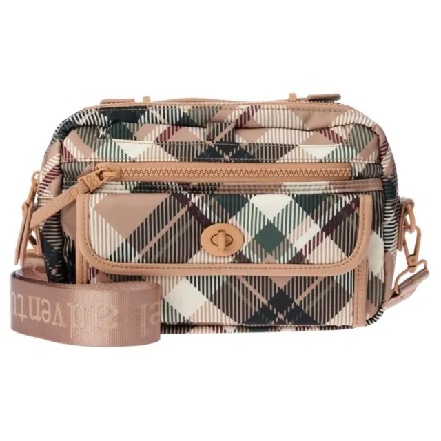 Samantha Brown Essential Crossbody Bag with Removable/Adjusting Strap - Plaid