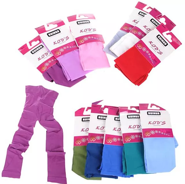 12 PAAR!!!! Kinder-Leggings weich glatt Mädchen-Leggins lang 70den Farben 92-122