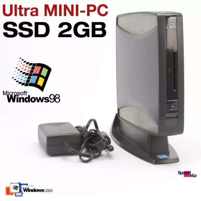 Mini Computer PC AMD 1500Mhz 4GB SSD 2GB DDR3 Windows XP 7 Old Games Quake  II 3