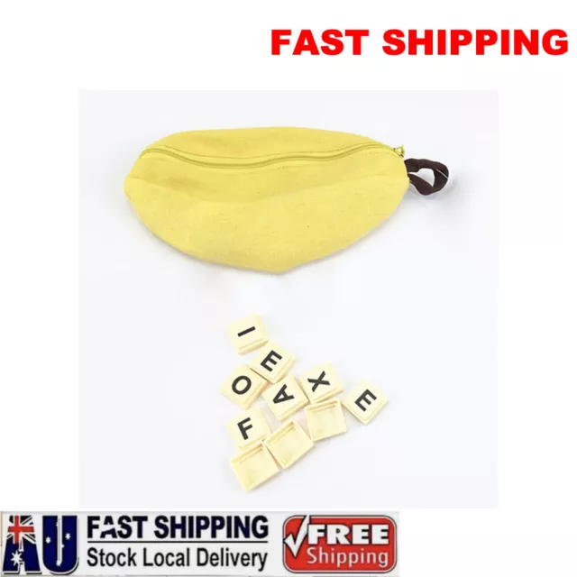 Bananagrams Game Word Spelling Lettered Educational Crossword Play AU Stock