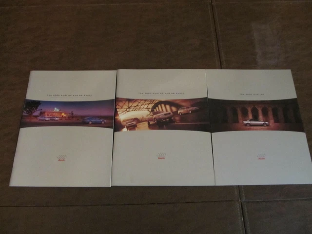Vintage 2000 AUDI Dealer Brochure Lot of 3~A4 & A4 AVANT/A6 & A6 AVANT/A8