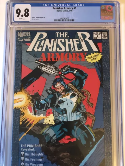 Punisher Armory #1 Cgc 9.8 🔥 Marvel Comics 7/90 🔥 Jim Lee 🔥 Key