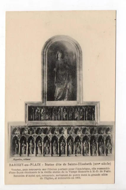 BARISEY AU PLAIN  Meurthe et moselle CPA 54 statue de STE ELISABETH