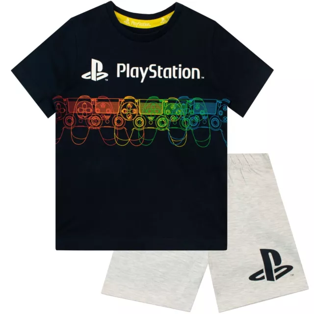 PlayStation Pyjamas Kids Boys 4 5 6 7 8 9 10 11 12 13 14 Years Short PJs Jammies