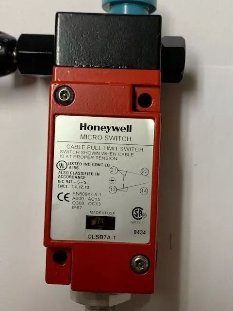 Honeywell Clsb7A Microswitch Cable Pull Limit Switch - New