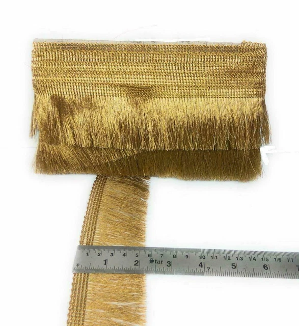 MAYJOYDIY Galon Doré 20m - Bordure Dentelle Tressée 5mm Fils Métalliques Dorés Pour Couture Et Décoration