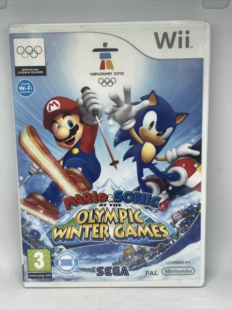 MARIO & SONIC AT THE OLYMPIC WINTER GAMES - UK PAL NINTENDO Wii GAME with manual
