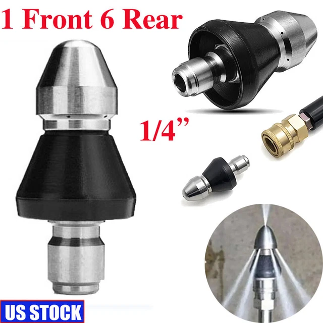 1/4 HIGHPRESSURE DRAIN Nozzle Sewer Pipe Cleaner Pressure Washer
