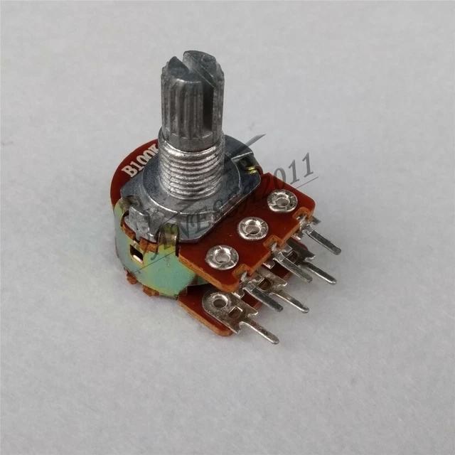 Potenziometri Rotanti 15mm 10 Potenziometri Rotanti Lineari B10K 10K Ohm - Conico, 15mm, Per Audio Ed Elettronica 10 Pezzi Potenziometri B10K - Foto 8