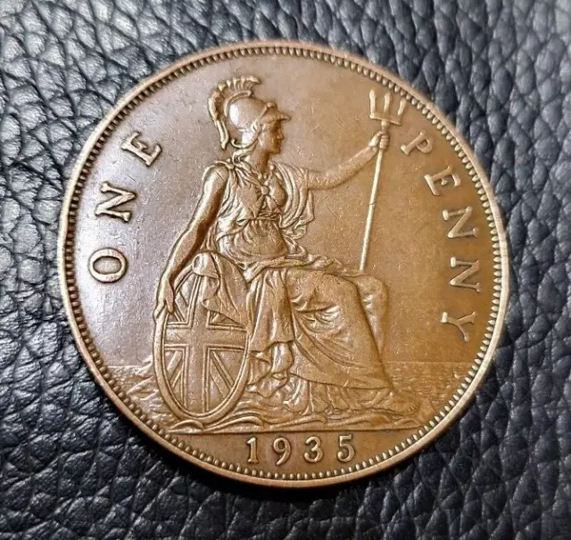 1935 Great Britain One Penny Coin
