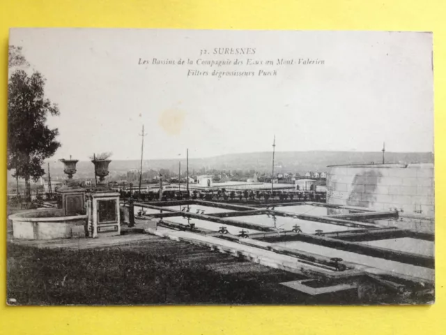 cpa SURESNES (Hts de Seine)Les BASINS de la Cie des EAUX au MONT VALERIEN