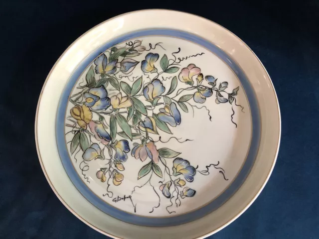 Limoges Serving Platter D C Émaux Tharaud Hand Painted  Signed 3