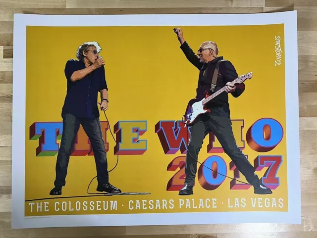 The Who - 2017 poster Las Vegas, NV The Colosseum Caesars Palace 2