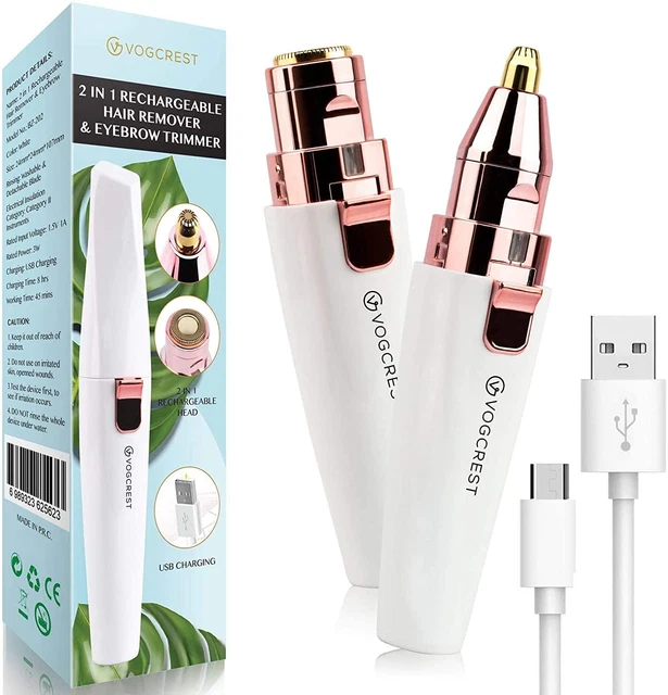 Wiederaufladbarer Augenbrauen Trimmer & Bikini Trimmer Für Frauen, 2-In-1-Augenb