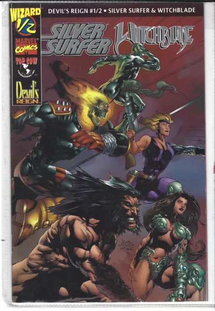 Wizard 1/2 Marvel Top Cow Silver Sufer and Witchblade Devils Reign w/COA