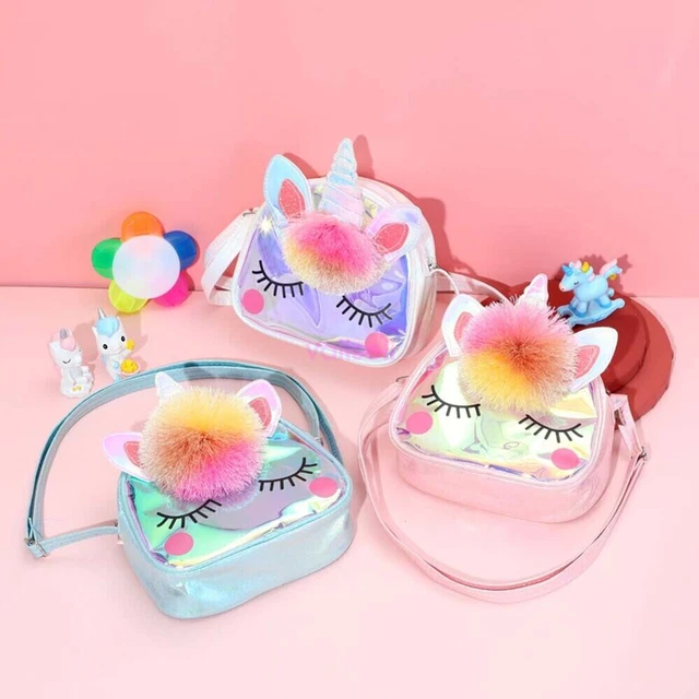 Borsa a mano bambino/ragazza bambina borsa a tracolla arcobaleno unicorno borsa a tracolla regalo di Natale