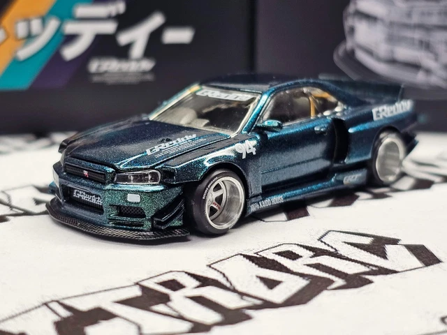 G Reddy Factory MINI GT KAIDO House Nissan Skyline GT-R (R34) Kaido Works GReddy ...