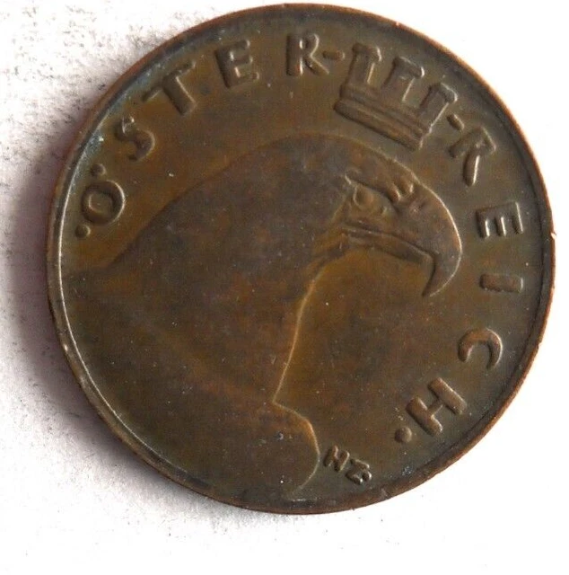 1934 AUSTRIA GROSCHEN - Excellent Coin - FREE SHIP - Premium Bin 10 2