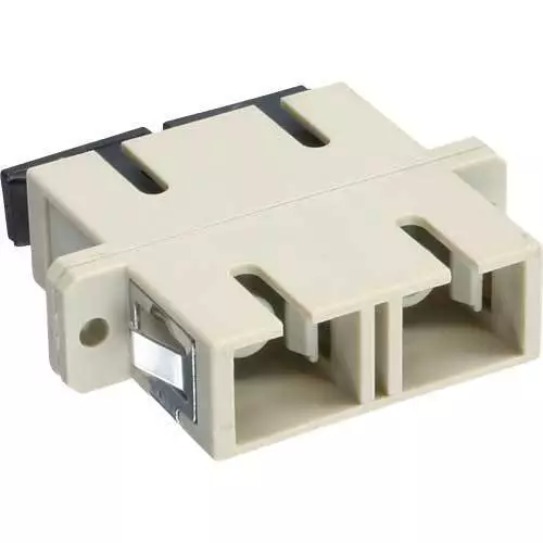 5x InLine LWL Kupplung Duplex SC/SC multimode Keramik-Hülse zum Einbau beige