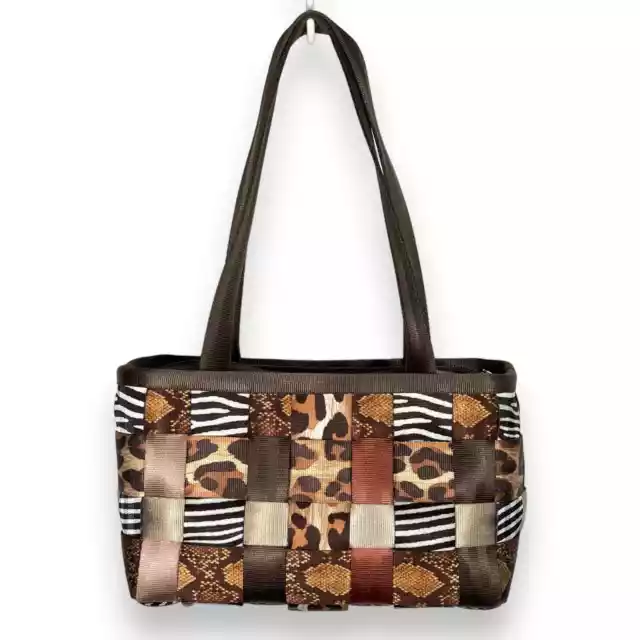 Harveys Seatbelt Bag Wild Thing Moxy 2011 Animal Print Brown Purse Handbag Rare