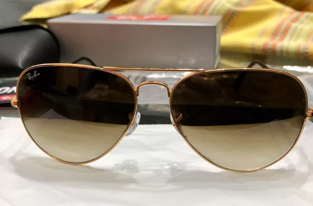 OCCHIALE DA SOLE RAYBAN AVIATOR LARGE METAL RB 3025 Grandi Nuovo 62 Gradient Br