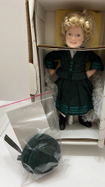 Shirley Temple Littlest Rebel Movie Classics Danbury Mint Porcelain Doll COA
