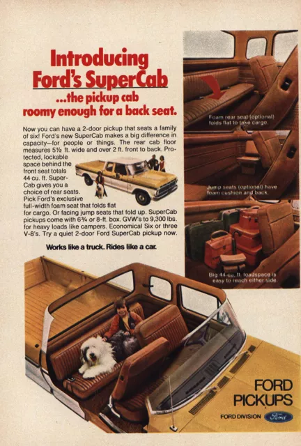 1974 Ford Supercab: Roomy Enough Vintage Print Ad